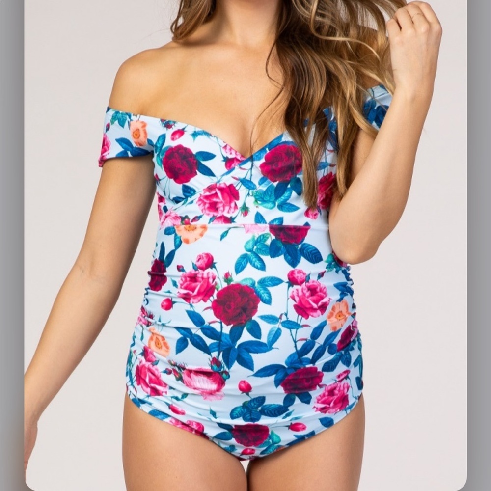 PinkBlush floral one piece maternity bathing suit